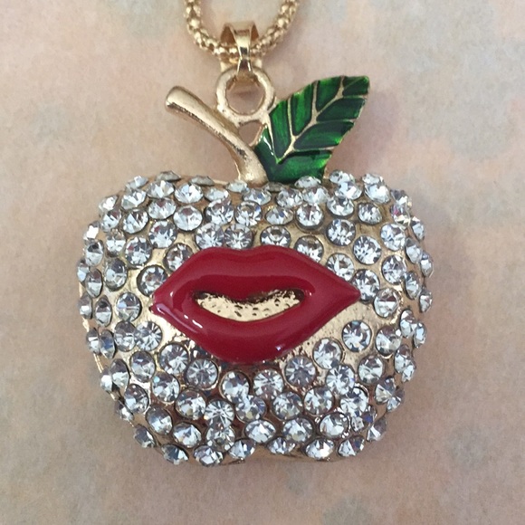 Betsey Johnson Jewelry - Lovely apple π with lips π Betsey Johnson Jewelry - Lovely apple π with lips π